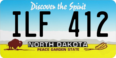 ND license plate ILF412