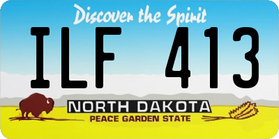 ND license plate ILF413