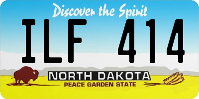ND license plate ILF414