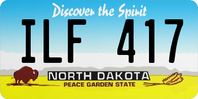 ND license plate ILF417