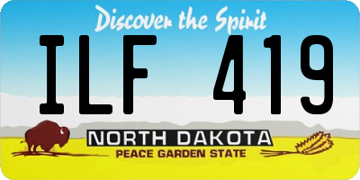 ND license plate ILF419