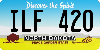 ND license plate ILF420