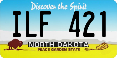 ND license plate ILF421