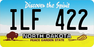 ND license plate ILF422