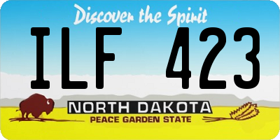 ND license plate ILF423