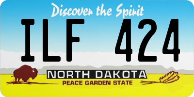 ND license plate ILF424