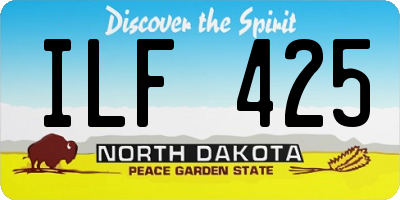 ND license plate ILF425