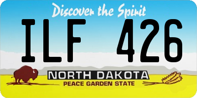 ND license plate ILF426