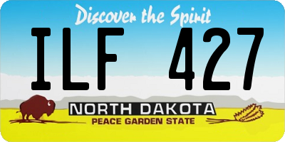 ND license plate ILF427