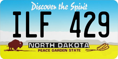 ND license plate ILF429