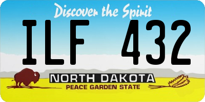 ND license plate ILF432