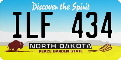 ND license plate ILF434