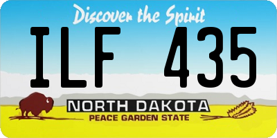 ND license plate ILF435