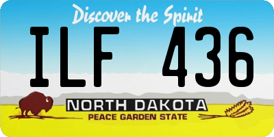 ND license plate ILF436