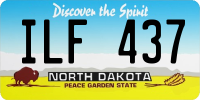 ND license plate ILF437