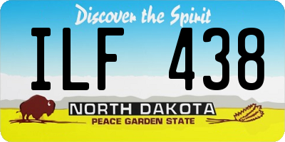 ND license plate ILF438
