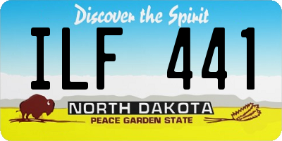 ND license plate ILF441