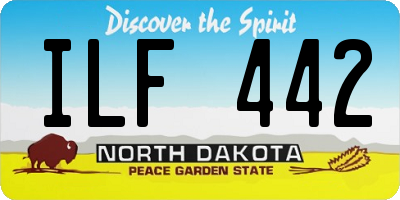 ND license plate ILF442