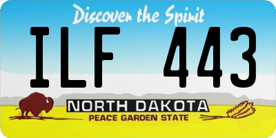 ND license plate ILF443