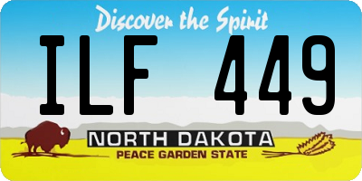 ND license plate ILF449