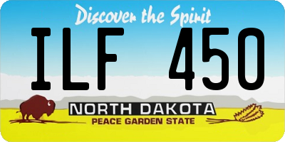 ND license plate ILF450