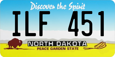 ND license plate ILF451