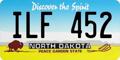 ND license plate ILF452