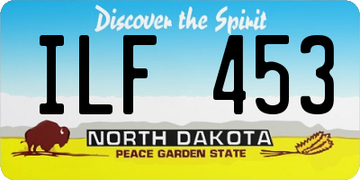 ND license plate ILF453