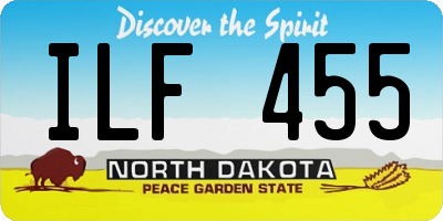ND license plate ILF455