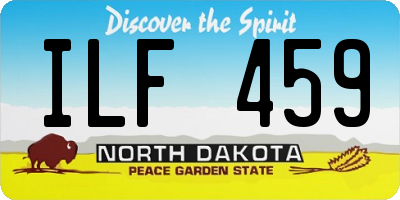 ND license plate ILF459