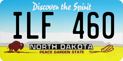 ND license plate ILF460