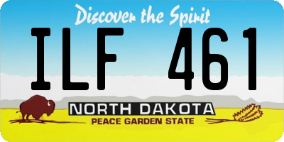 ND license plate ILF461