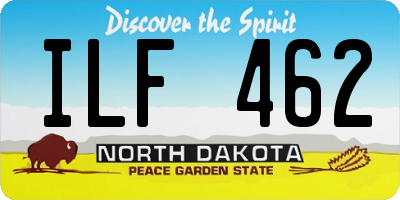 ND license plate ILF462
