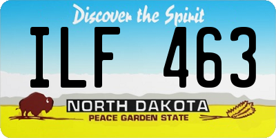ND license plate ILF463
