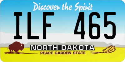 ND license plate ILF465