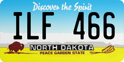 ND license plate ILF466