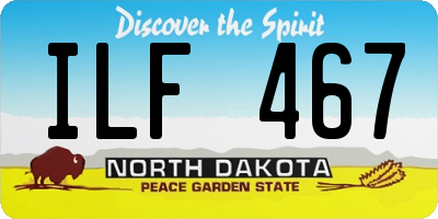 ND license plate ILF467