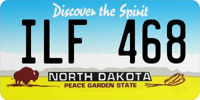 ND license plate ILF468