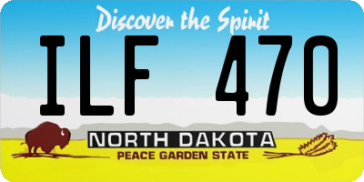 ND license plate ILF470