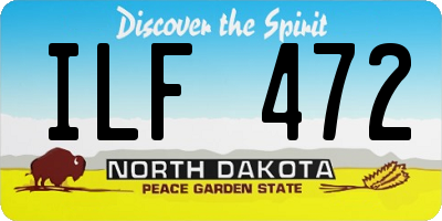 ND license plate ILF472