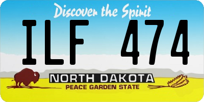ND license plate ILF474