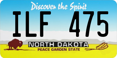 ND license plate ILF475
