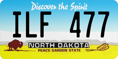 ND license plate ILF477