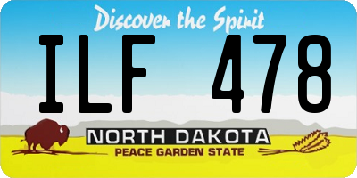 ND license plate ILF478