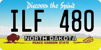 ND license plate ILF480
