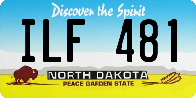 ND license plate ILF481