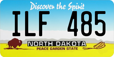 ND license plate ILF485