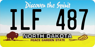 ND license plate ILF487