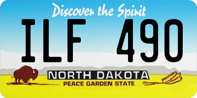 ND license plate ILF490