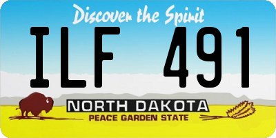 ND license plate ILF491